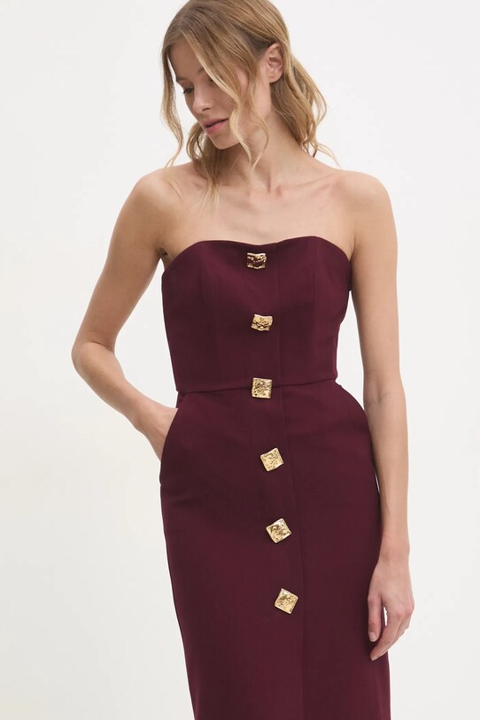 Answear.LAB sukienka bordowy model1.tos