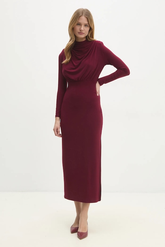 Answear.LAB sukienka sng.76.tos bordowy WW25