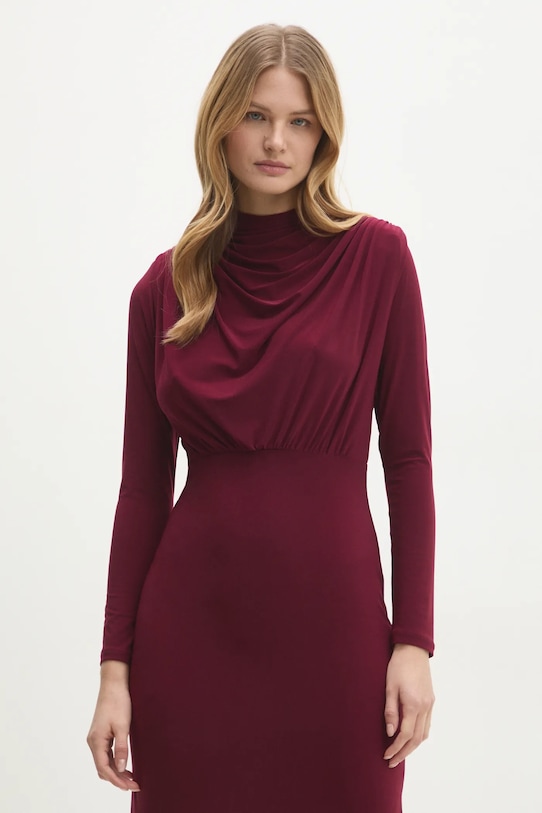 Answear.LAB sukienka bordowy sng.76.tos
