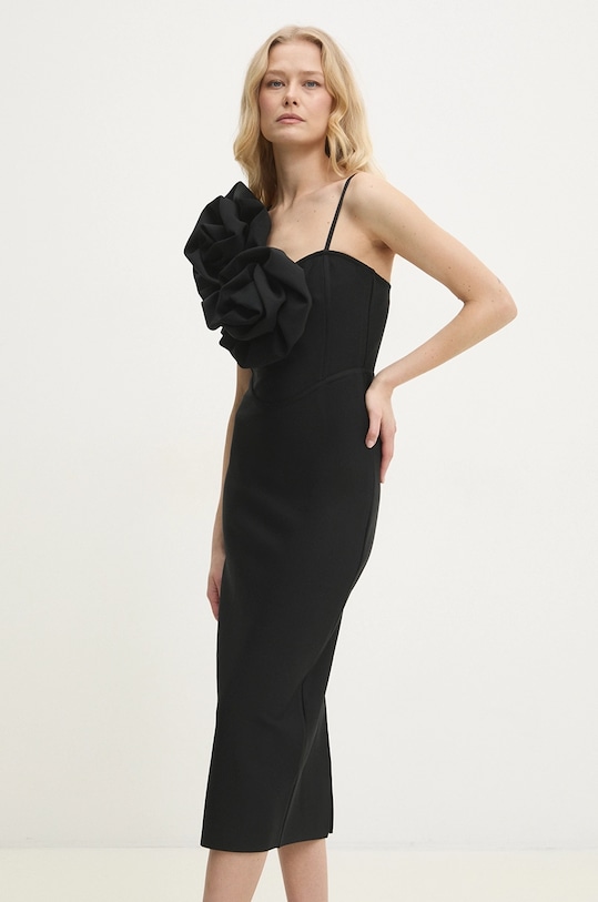 Answear.LAB sukienka koktajl czarny 607305.hos