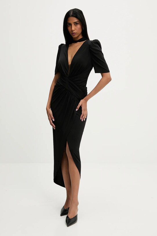 Answear Lab sukienka szpic czarny 25225.hos
