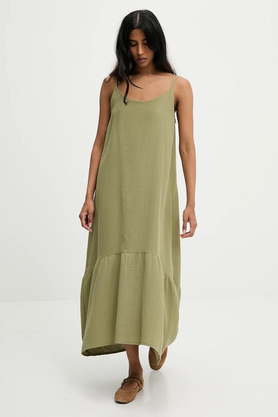 Bavlněné šaty Answear.LAB E28.7311.tos zelená WW25