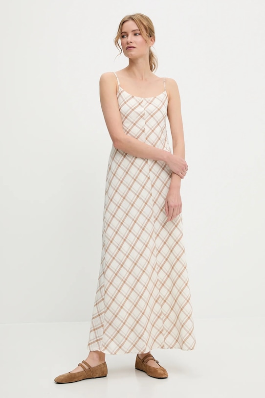 Памучна рокля Answear.LAB N252090.tos бежов WW25