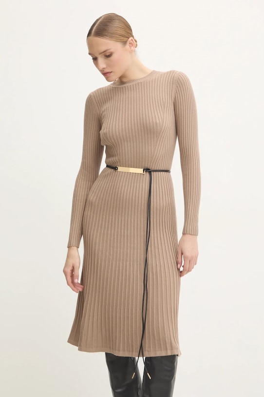 Šaty Answear.LAB 5149.HWK hnědá WW25