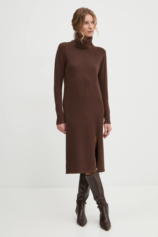 Answear Lab rochie midi maro AC19267.hos