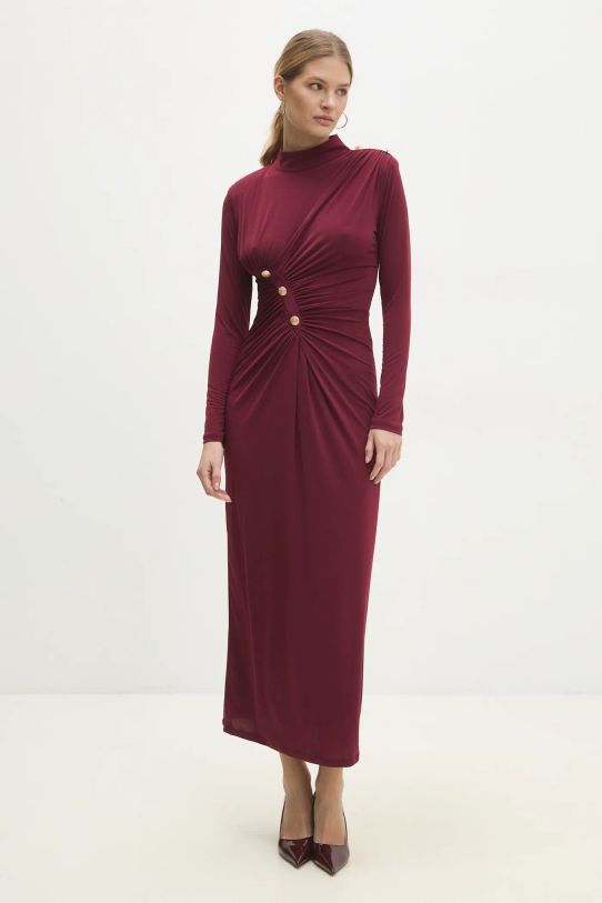 Answear.LAB sukienka sng.47.tos bordowy WW25