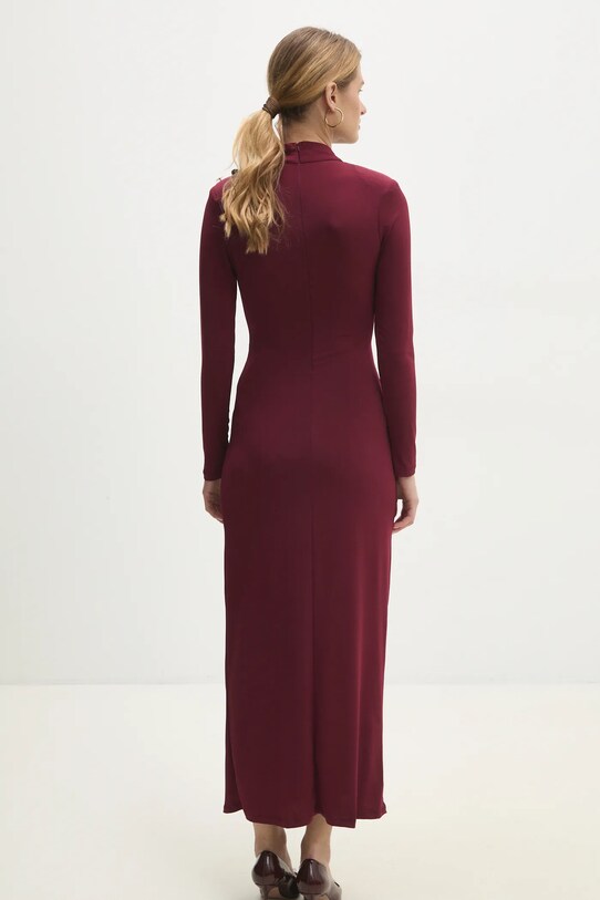 Odzież Answear.LAB sukienka sng.47.tos bordowy