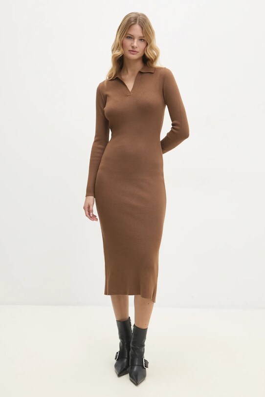 Платье Answear.LAB casual коричневый hl044.ims