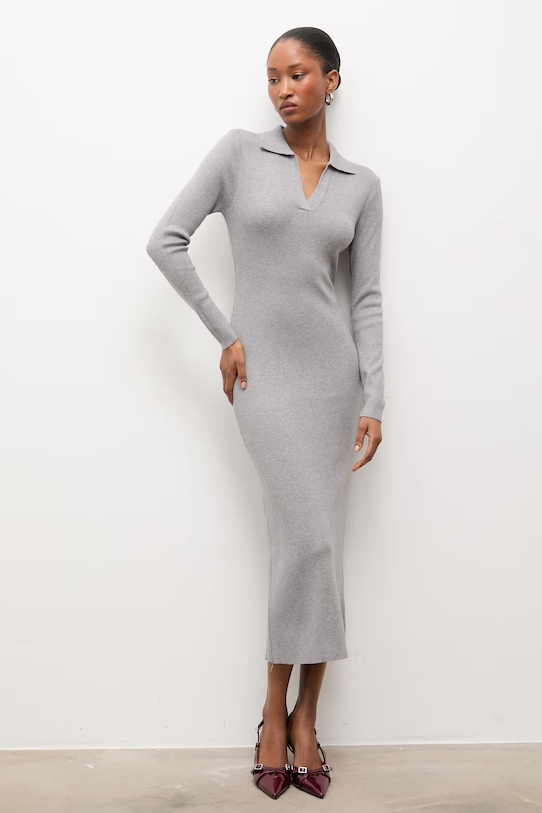 Φόρεμα Answear.LAB γκρί hl044.ims