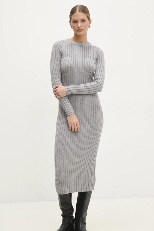 Šaty Answear.LAB midi šedá hl038.ims