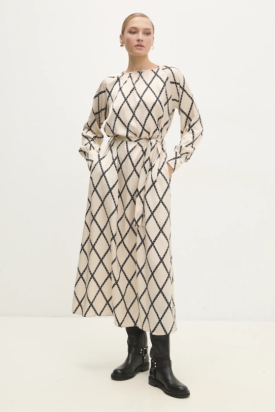 Answear.LAB sukienka d979.ios beżowy WW25