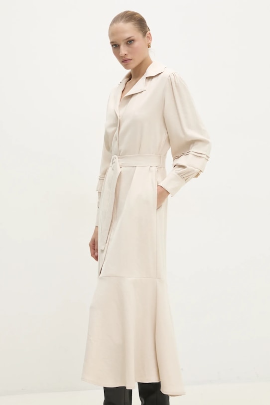 Answear.LAB sukienka ed031.ilk beżowy WW25