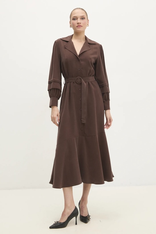 Šaty Answear.LAB ed031.ilk hnedá WW25