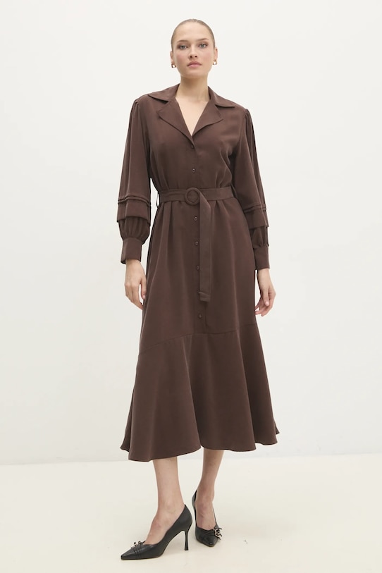 Šaty Answear.LAB ed031.ilk hnedá WW25