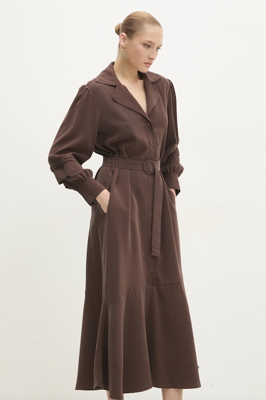 Šaty Answear.LAB hnedá ed031.ilk