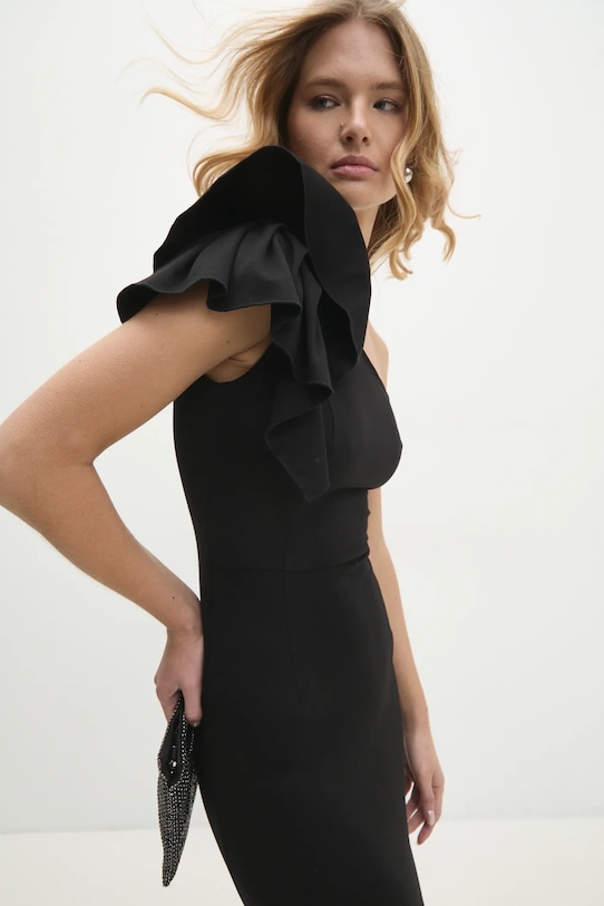 Šaty Answear.LAB 5353.ilk čierna WW25