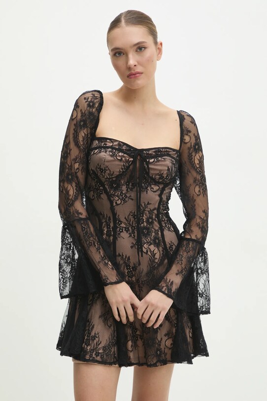Answear Lab rochie mini negru 606563.FLK