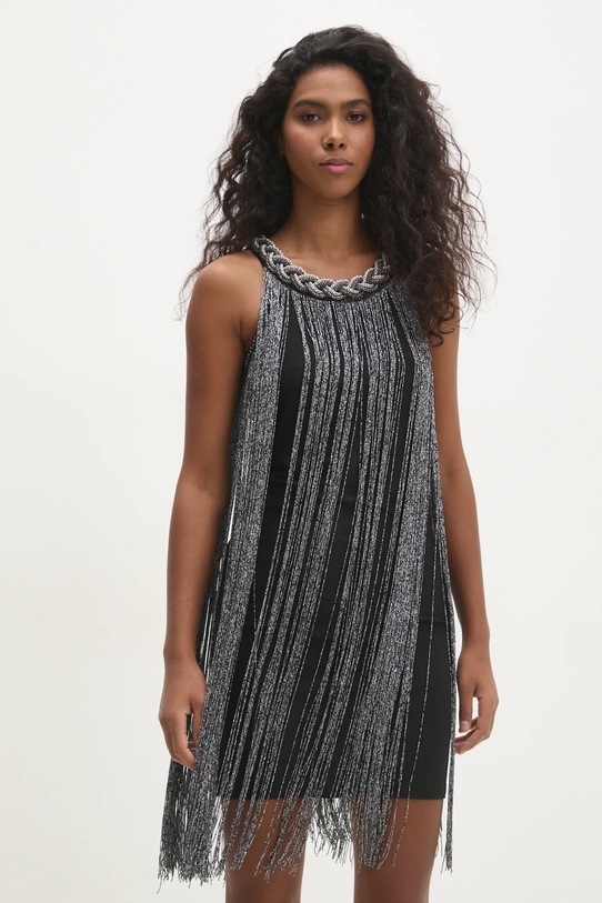 Šaty Answear.LAB pletenina čierna 9884.fos