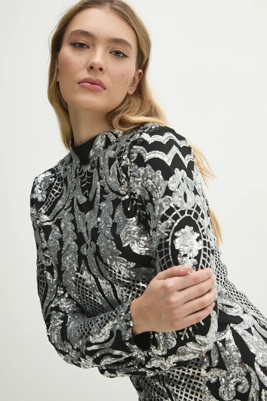 Answear Lab rochie argintiu 20195.fos