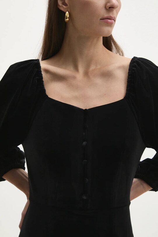 Велюрова сукня Answear.LAB r10338.FLK чорний