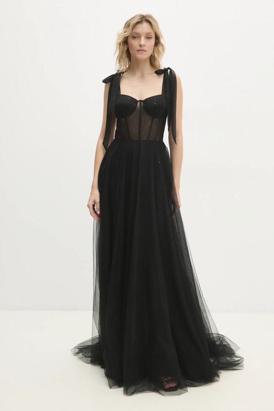 Answear Lab rochie maxi negru 6351.ILK
