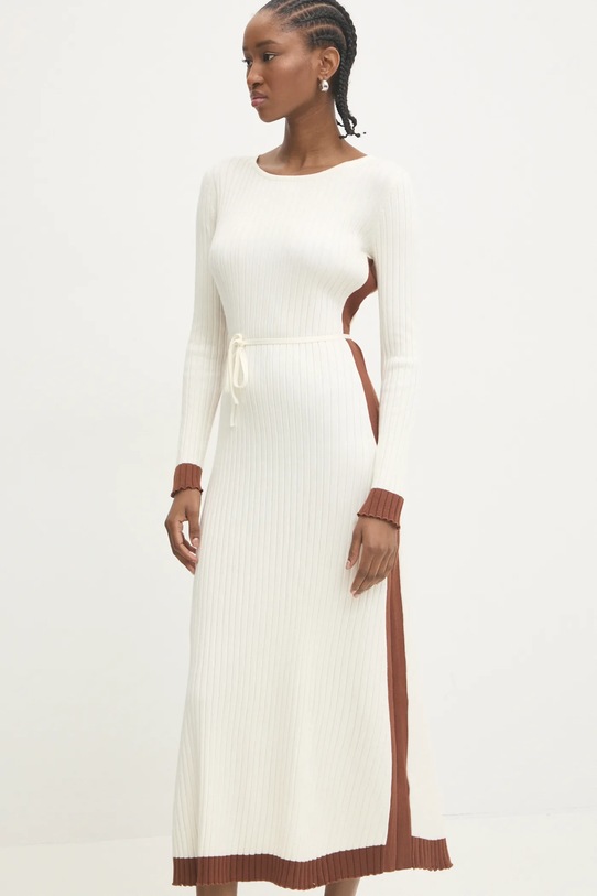 Šaty Answear.LAB maxi béžová 6367.fos