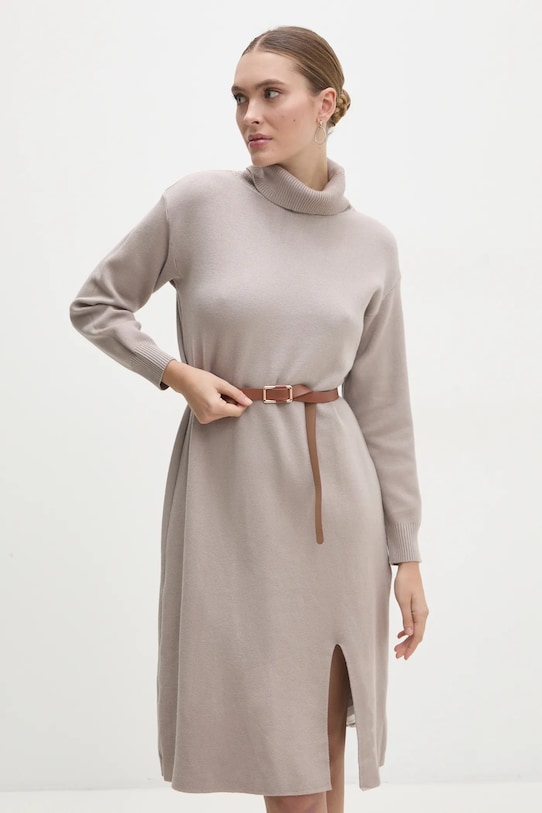 Answear Lab rochie midi gri 1079.hms