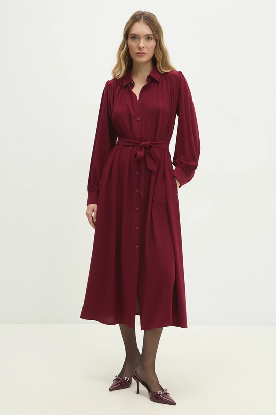 Answear Lab rochie fixat burgundia 23138YR.hos