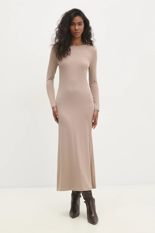 Answear Lab rochie maxi bej 1010008.tms