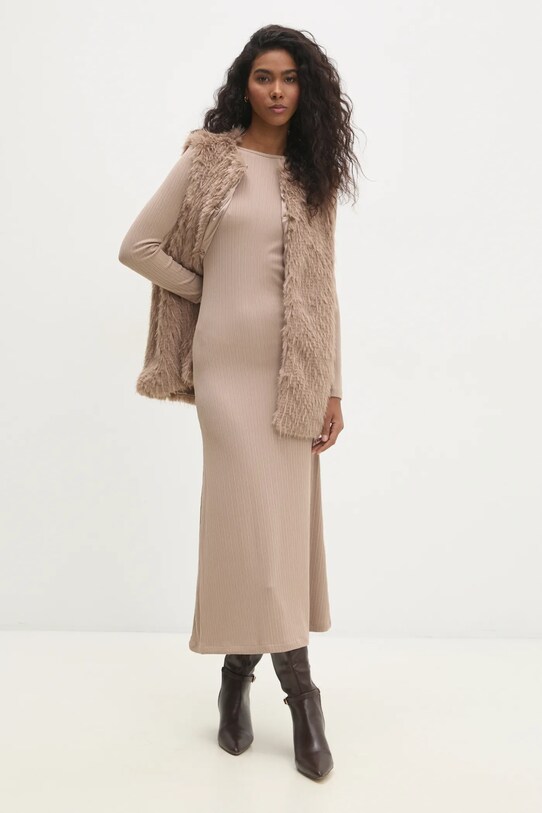 Answear Lab rochie 1010008.tms bej WW25