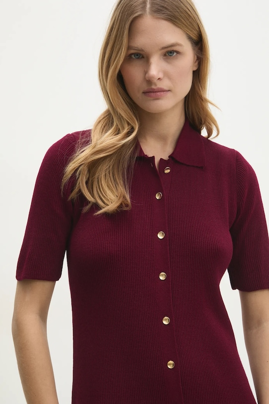 Answear Lab rochie burgundia khl1.tms