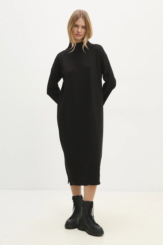 Вовняна сукня Answear.LAB casual чорний dr1.tos