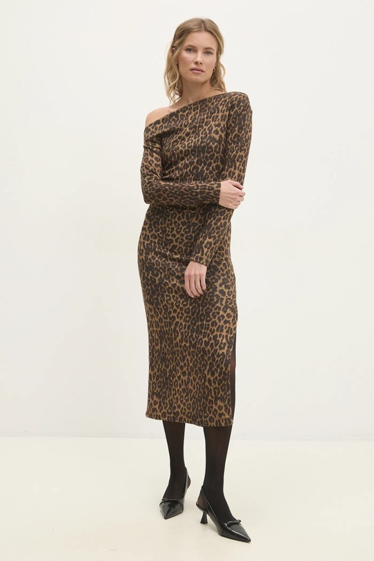 Answear.LAB sukienka LD1953.HWK brązowy WW25