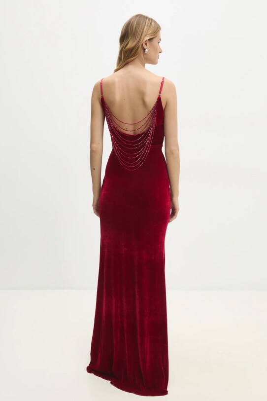 Îmbrăcăminte Answear Lab rochie de catifea VS5378.ijs burgundia