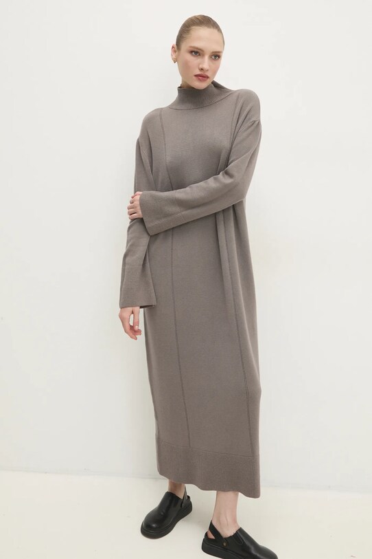 Рокля Answear.LAB трикотаж бежов 8933.ilk