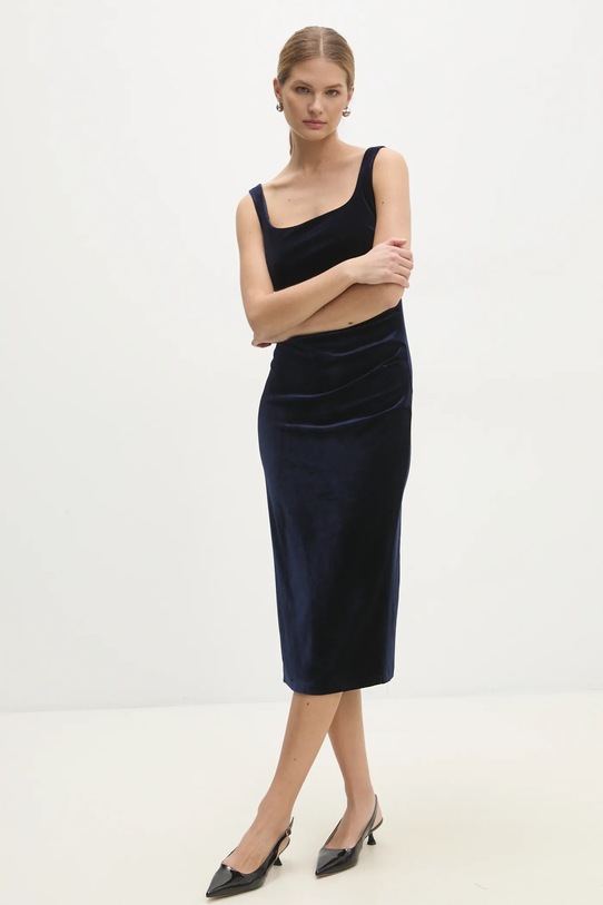 Answear Lab rochie de catifea 5194.ios bleumarin WW25