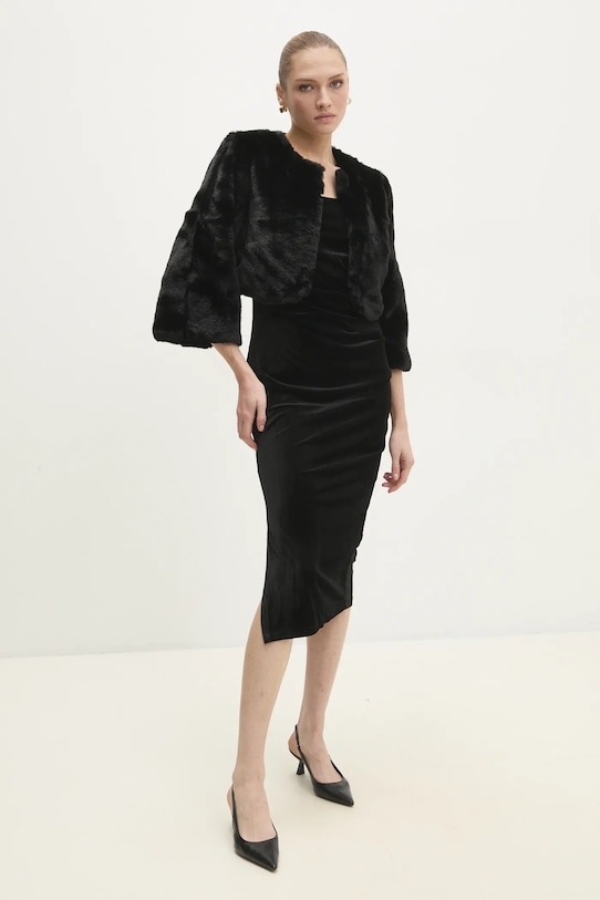 Answear Lab rochie de catifea 5194.ios negru WW25