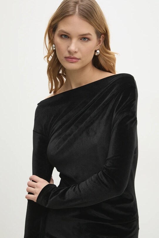 Платье из велюра Answear.LAB чёрный 92796.IKK