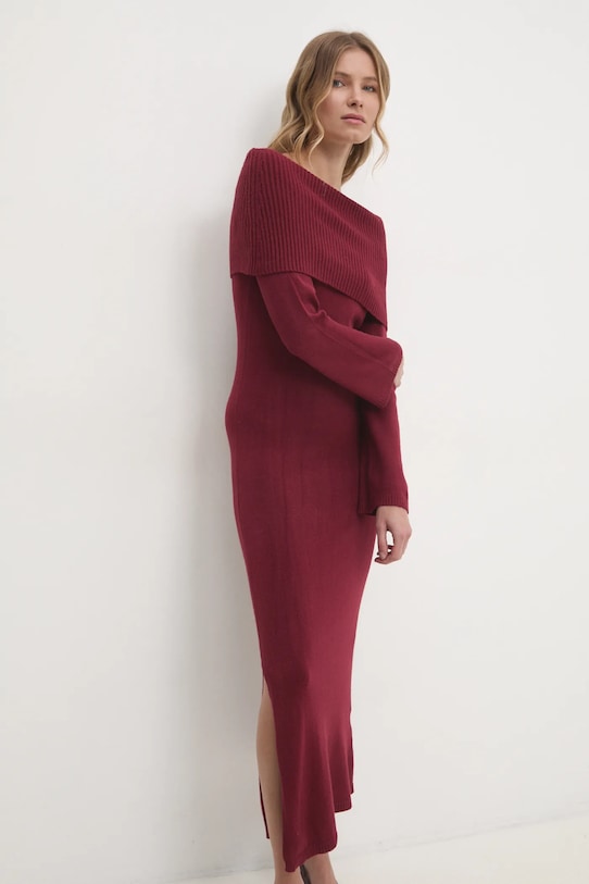 Answear.LAB sukienka tl183.fms bordowy WW25