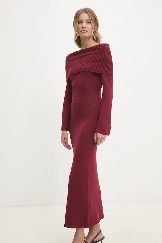 Answear.LAB sukienka bordowy tl183.fms