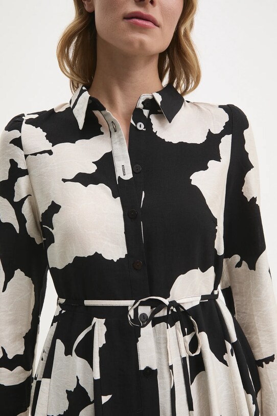 Answear Lab rochie din in negru mj29167.fos