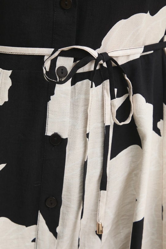 Answear Lab rochie din in mj29167.fos negru