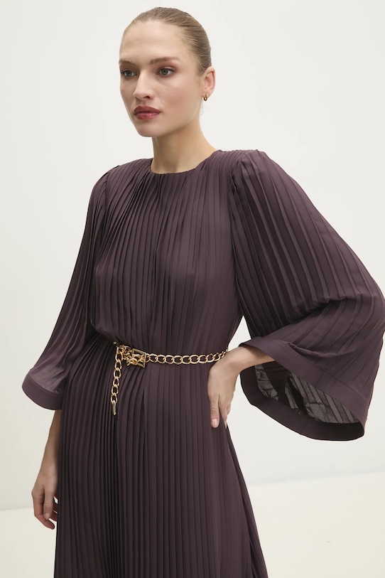 Haljina Answear.LAB bez uzorka smeđa 2160.tjs