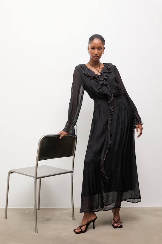 Answear Lab vestito maxi nero d1022.ios