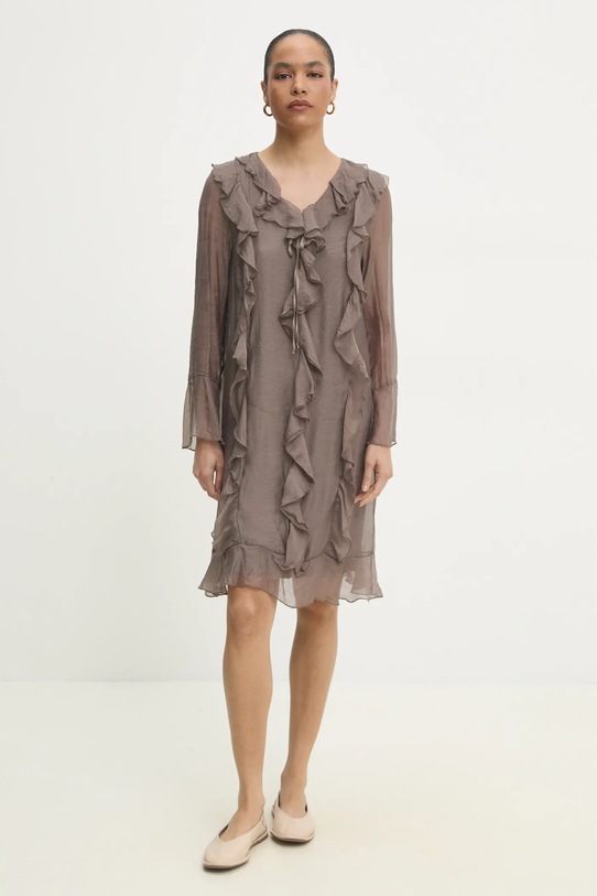 Answear.LAB sukienka d1058.ios szary WW25