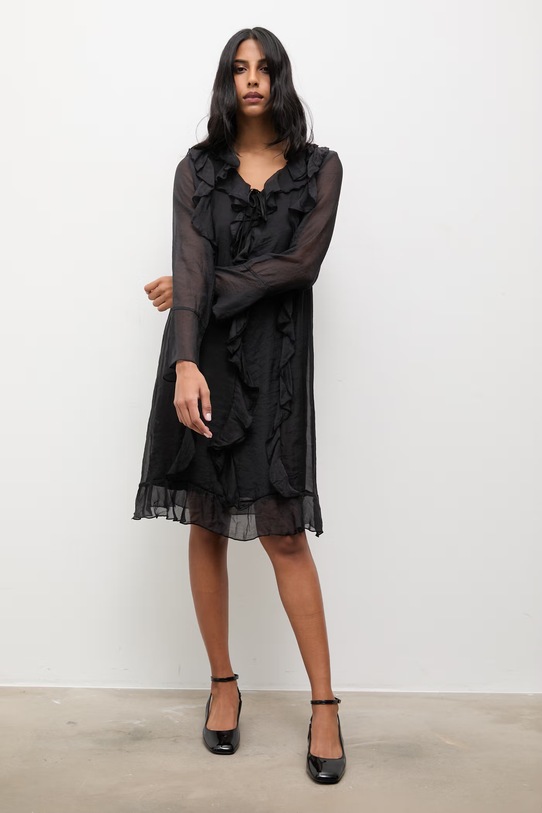 Answear Lab rochie d1058.ios negru WW25