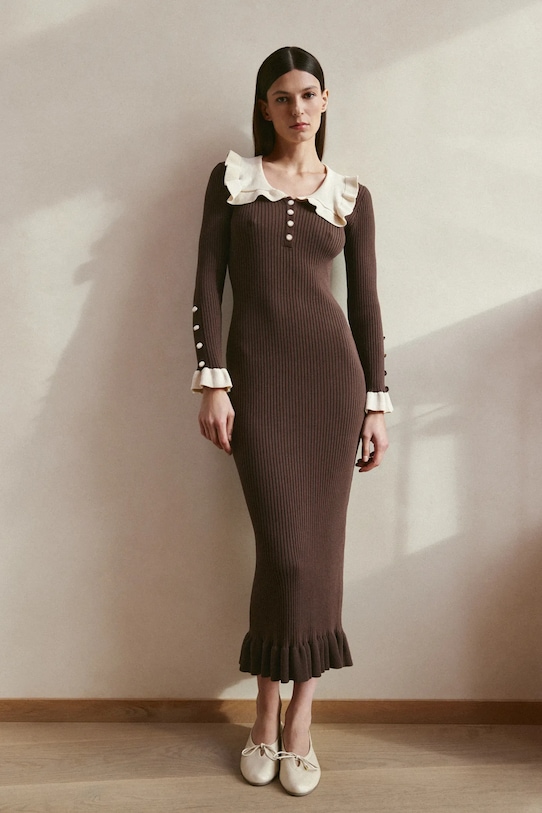 Answear Lab sukienka casual brązowy 1095.ilk