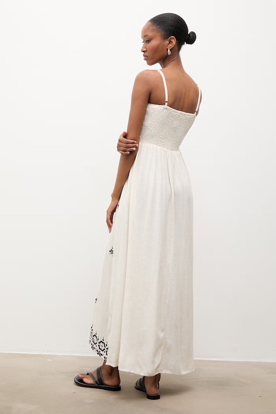 Îmbrăcăminte Answear Lab rochie din in CC2493.ums bej