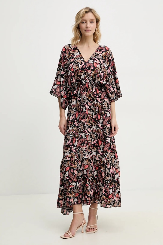 Answear Lab rochie midi negru NL233984.ums