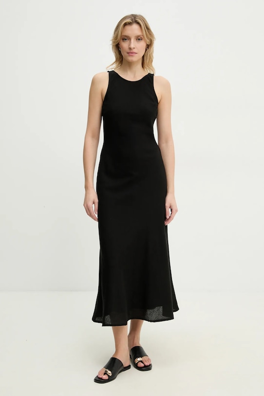 Answear Lab rochie din in NL245958.ums negru WW25